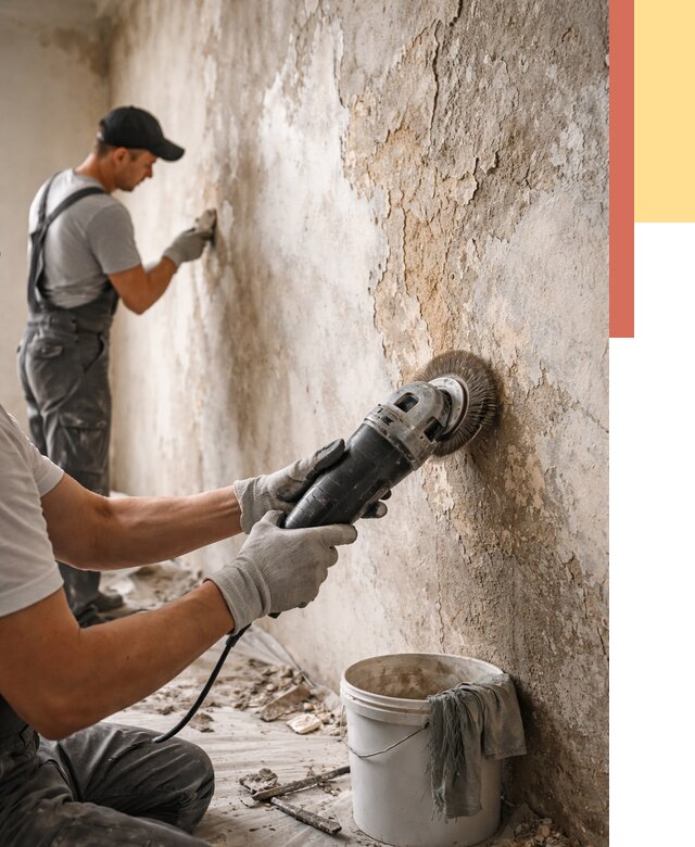 Снятие и удаление краски со стен в Кимовске от 2165 руб. — ОТДЕЛОЧНИК-Кмв