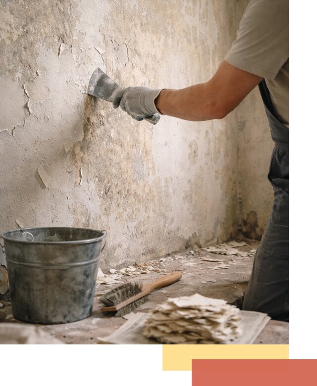 Удаление старой краски со стен в Кимовске качественно и быстро