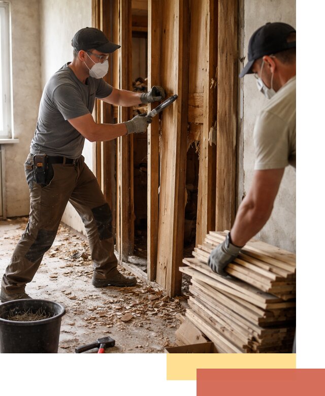 Демонтаж деревянных перегородок в Кимовске быстро и аккуратно