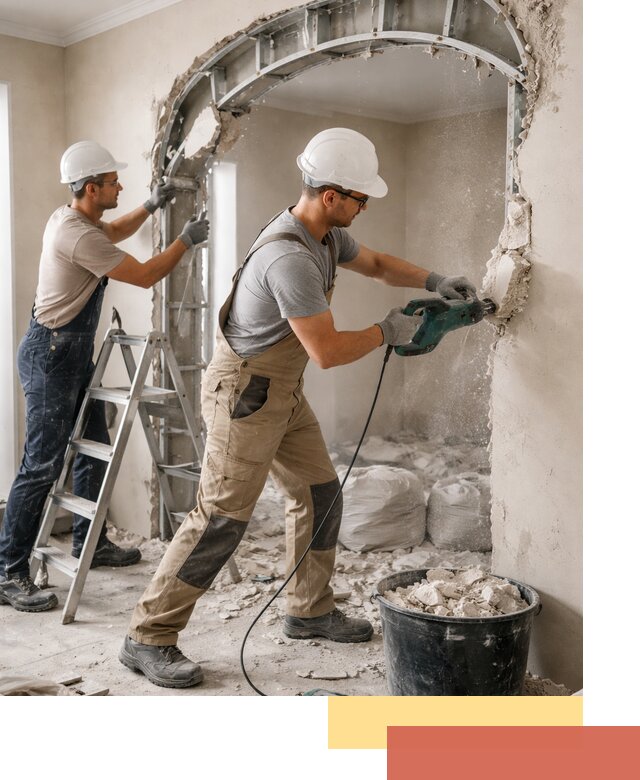 Демонтаж гипсокартонной арки в Кимовске быстро и аккуратно