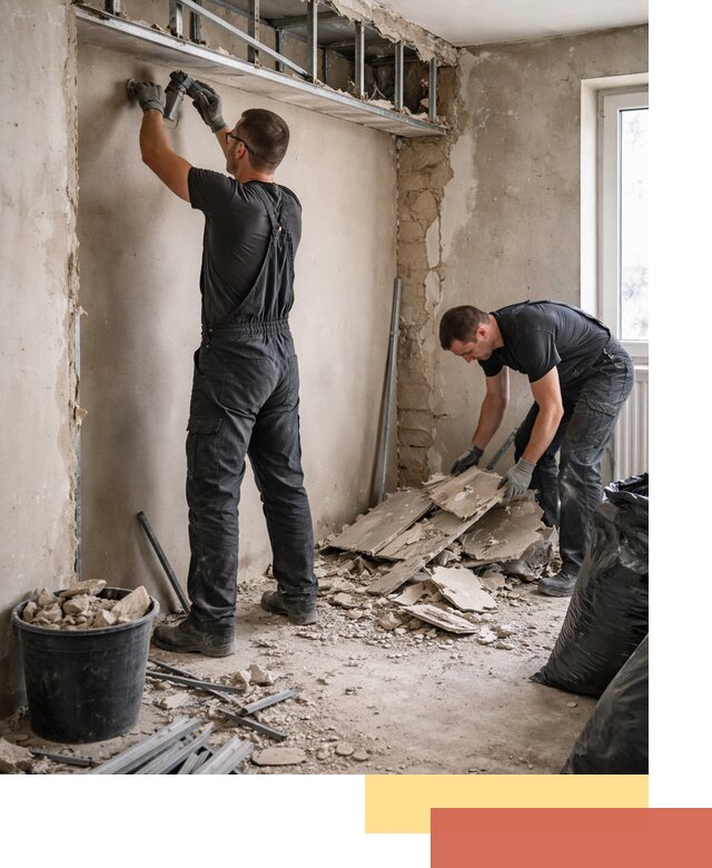 Демонтаж короба из гипсокартона в Кимовске быстро и аккуратно