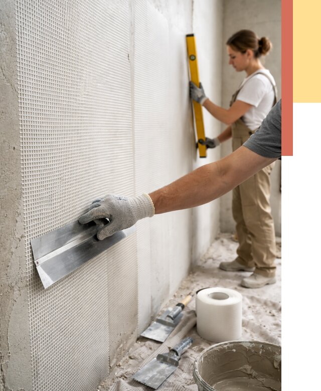 Армирование стен стеклосеткой в Кимовске от 3299 руб. под ключ | ОТДЕЛОЧНИК-Кмв