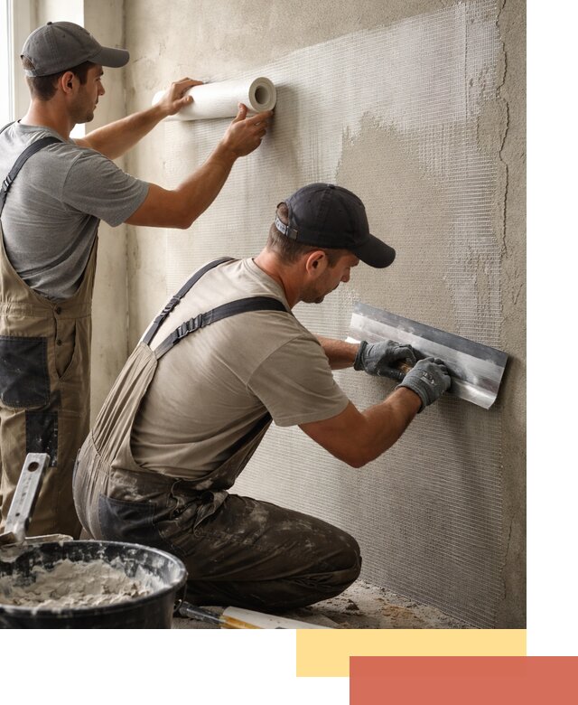 Армирование стен стеклосеткой в Кимовске для прочной отделки