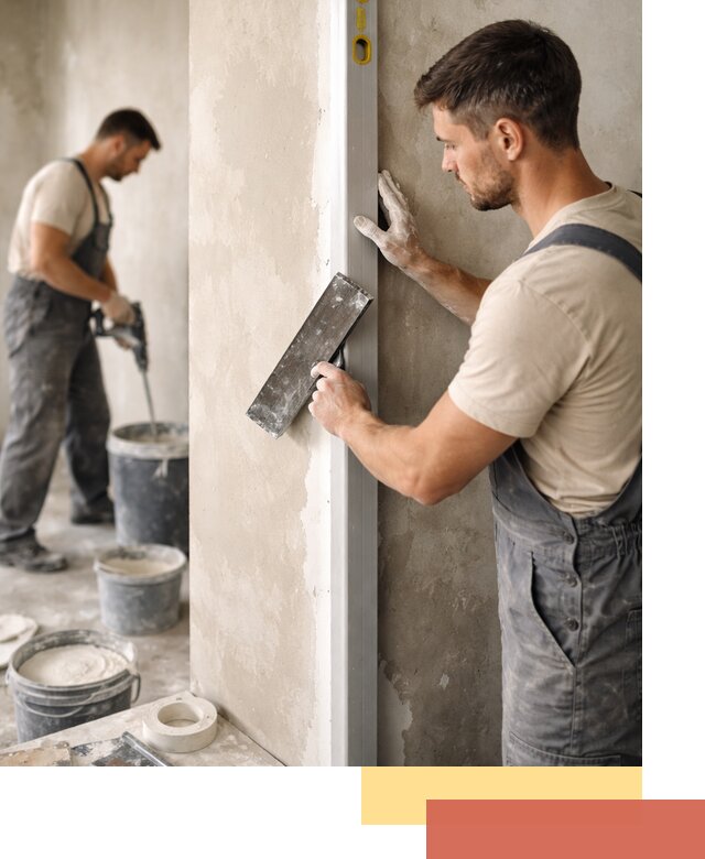 Выведение углов стен в Кимовске: монтаж и оштукатуривание