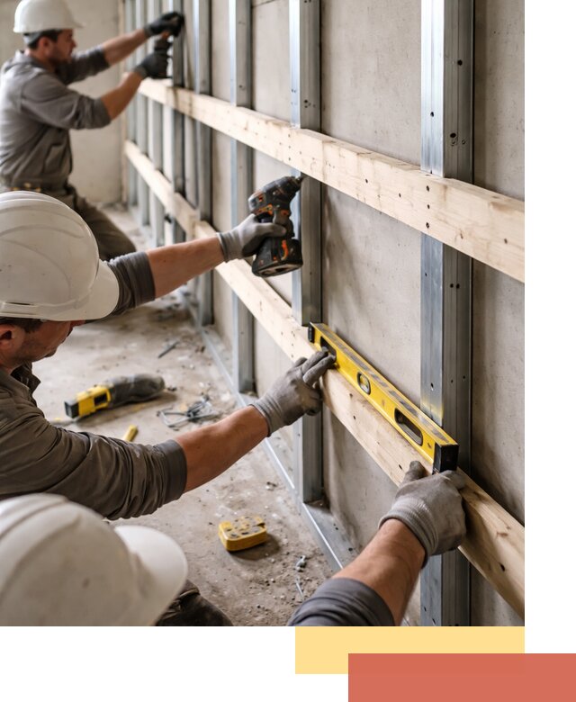 Устройство обрешетки под панели в Кимовске