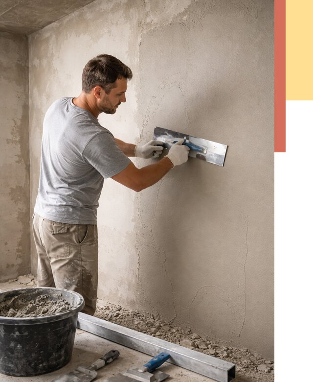 Штукатурка стен без маяков в Кимовске от 7422 руб/м2 — услуги и цена | ОТДЕЛОЧНИК-Кмв