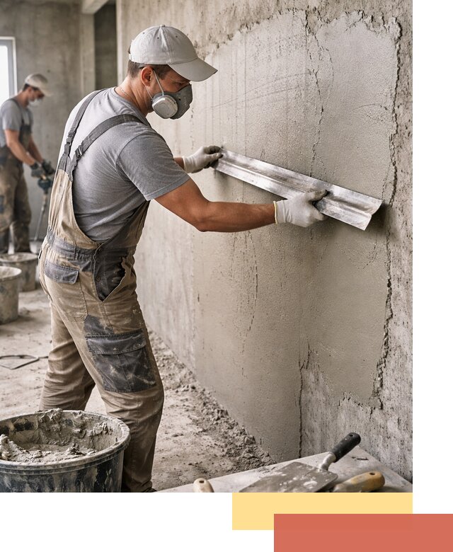 Штукатурка бетонных стен в Кимовске качественно и долговечно