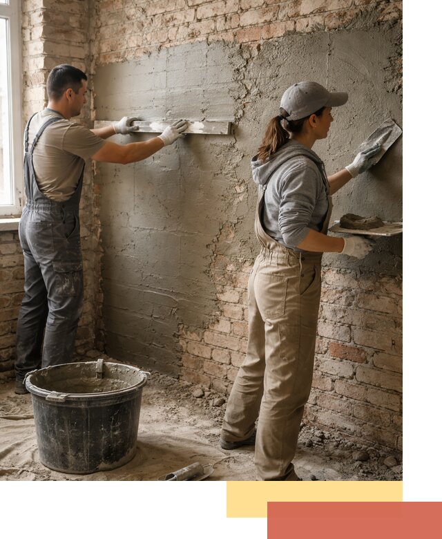 Штукатурка кирпичных стен в Кимовске — качественно и надежно