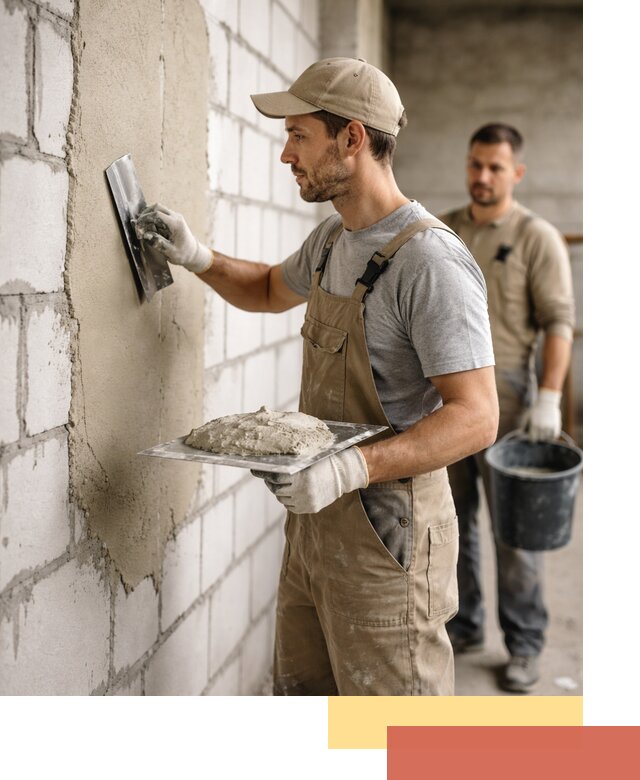 Штукатурка стен из газобетона в Кимовске под ключ