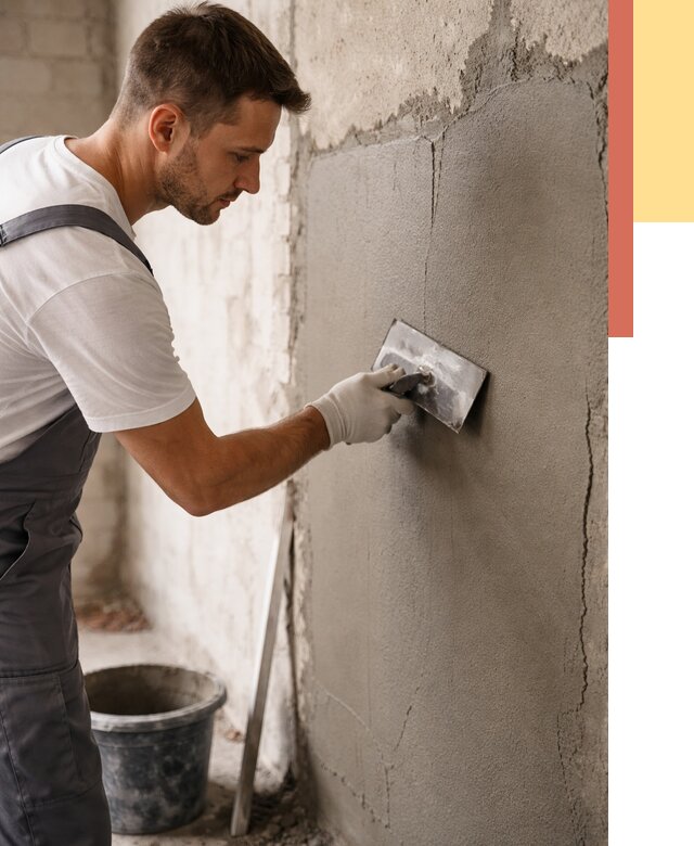 Штукатурка стен под плитку в Кимовске от 4329 руб./м2 — выравнивание под плитку | ОТДЕЛОЧНИК-Кмв