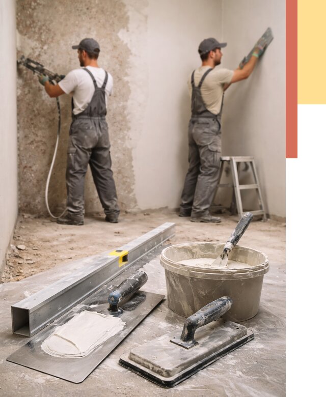 Штукатурка стен под обои в Кимовске от 4639 руб./м2 — выравнивание под обои | ОТДЕЛОЧНИК-Кмв