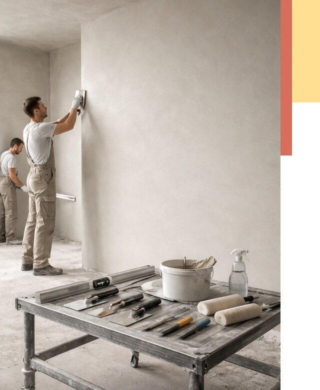 Штукатурка стен под покраску в Кимовске от 4639 руб./м² — качественно и недорого | ОТДЕЛОЧНИК-Кмв