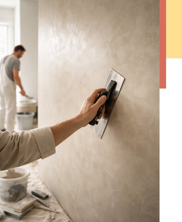 Венецианская штукатурка в Кимовске от 3608 руб/м² — нанесение стен под ключ | ОТДЕЛОЧНИК-Кмв