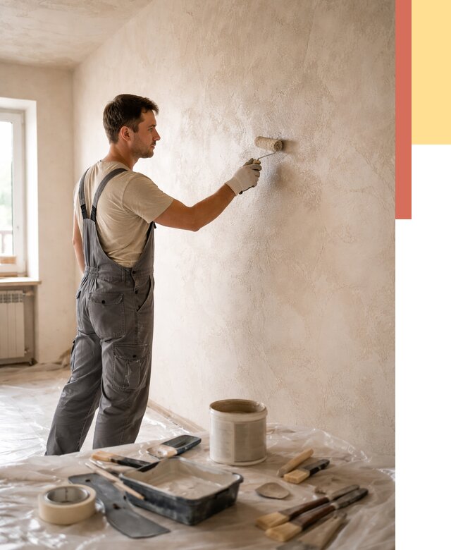 Нанесение лессирующей краски по декоративке в Кимовске от 1804 руб. | ОТДЕЛОЧНИК-Кмв