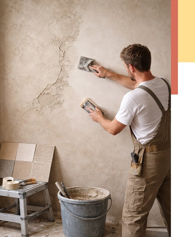 Ремонт декоративной штукатурки в Кимовске от 4639 руб. под ключ | ОТДЕЛОЧНИК-Кмв