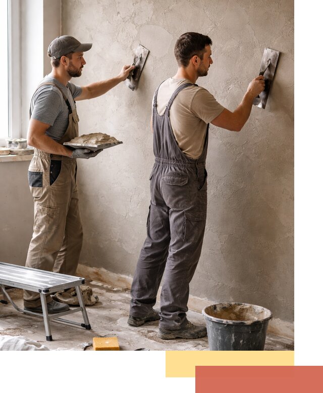 Ремонт декоративной штукатурки и восстановление фактуры в Кимовске