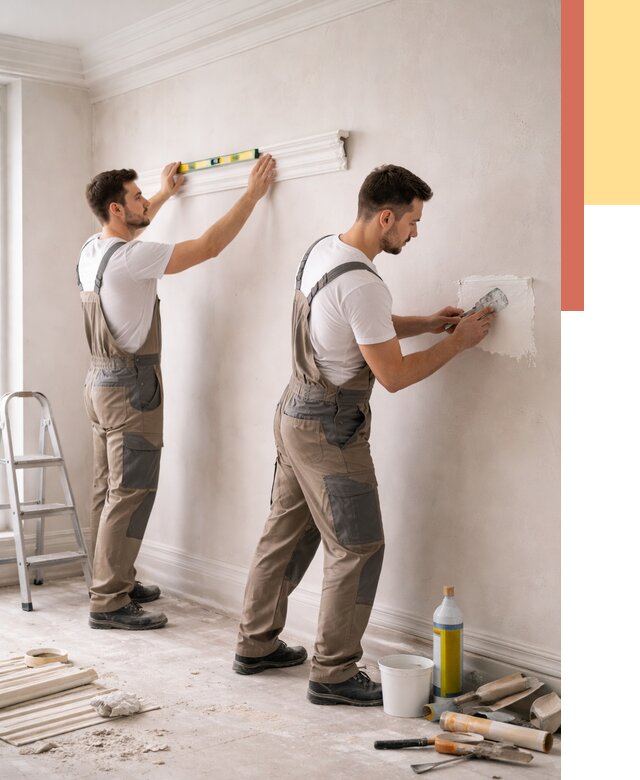 Монтаж лепнины на стены в Кимовске от 4639 руб. — недорого, быстро | ОТДЕЛОЧНИК-Кмв