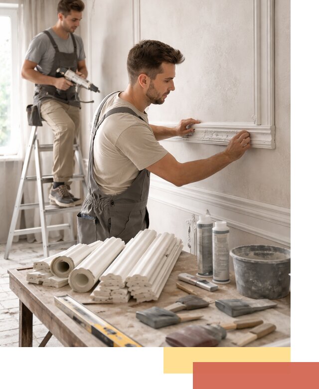 Монтаж лепнины на стены в Кимовске профессионально и качественно