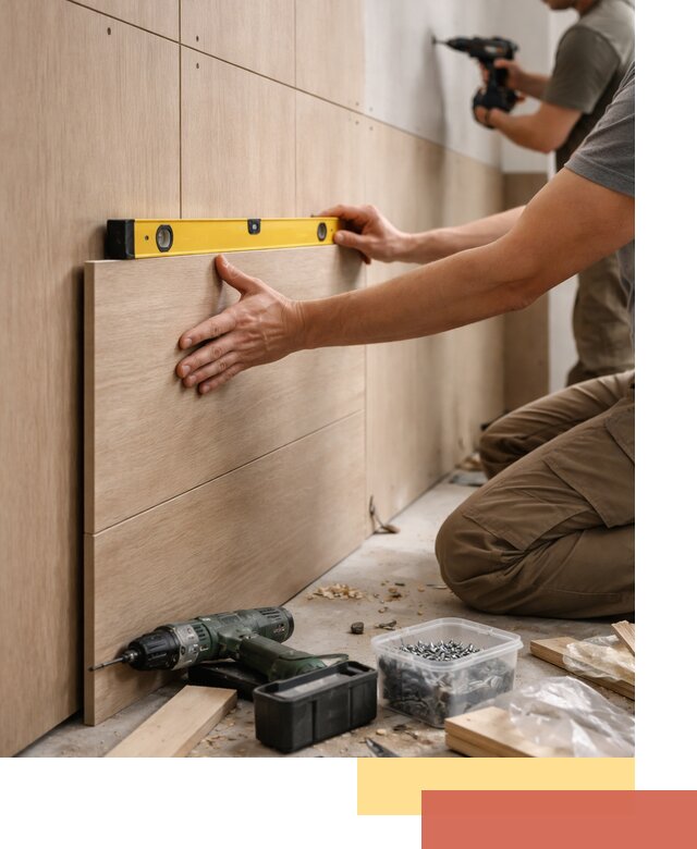 Профессиональный монтаж МДФ панелей на стены в Кимовске