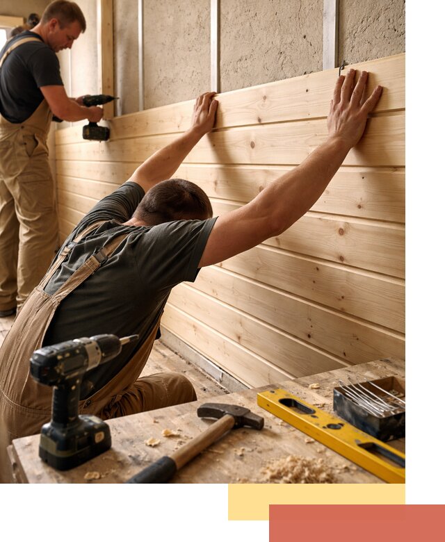 Монтаж деревянной вагонки на стены в Кимовске быстро и качественно