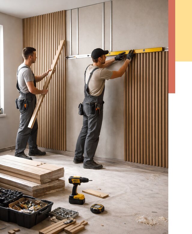 Монтаж реечных панелей на стены в Кимовске от 1237 руб. — быстро и недорого | ОТДЕЛОЧНИК-Кмв