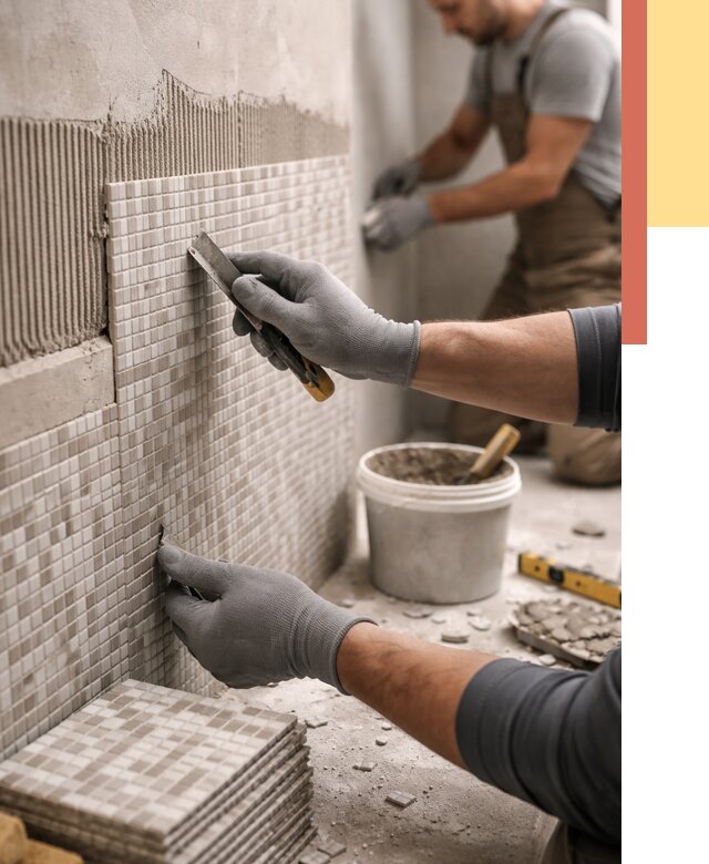 Облицовка стен мозаикой в Кимовске от 3299 руб/м2 — укладка мозаики на стены | ОТДЕЛОЧНИК-Кмв