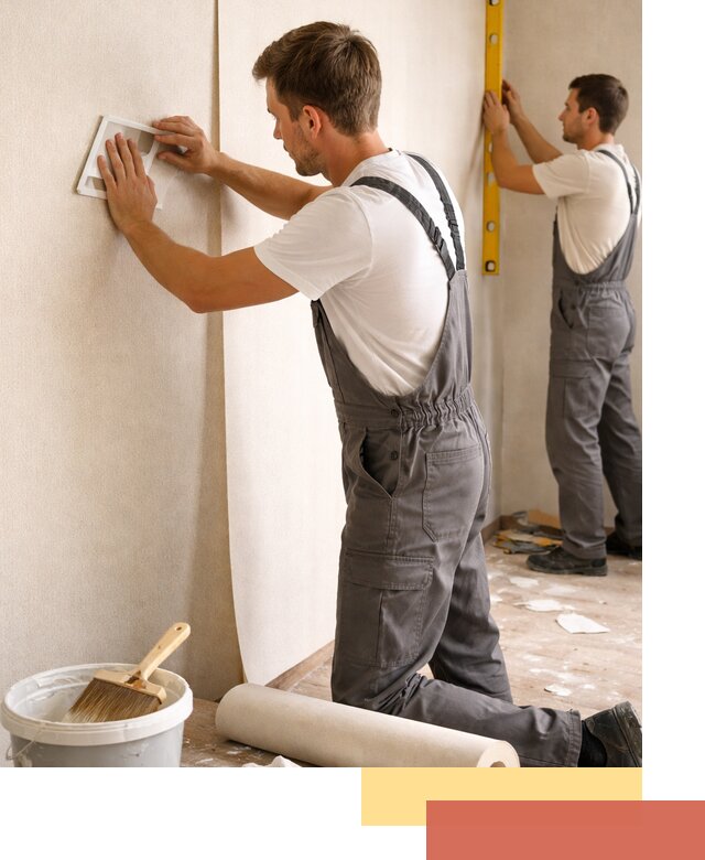 Поклейка бумажных обоев в Кимовске качественно и недорого