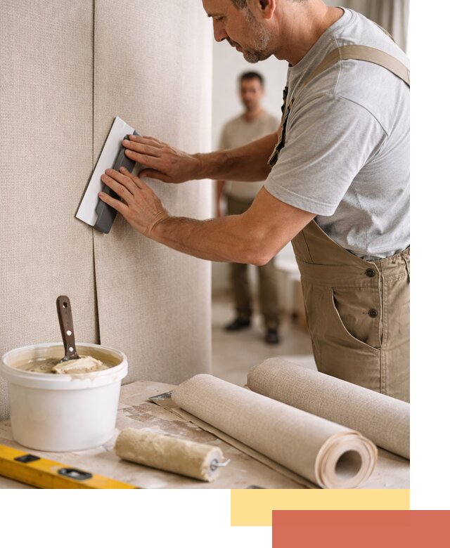 Поклейка текстильных обоев в Кимовске профессионально и аккуратно