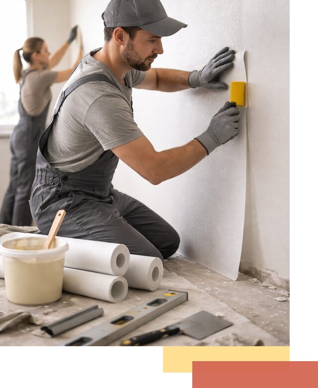 Поклейка стеклообоев профессионально в Кимовске