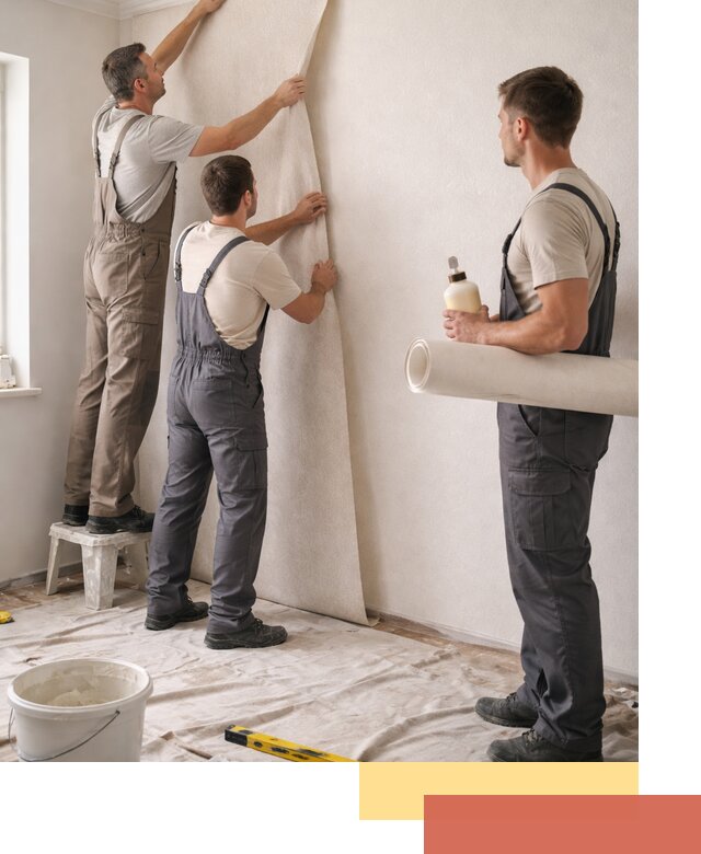 Оклейка стен обоями в Кимовске — качественно и профессионально