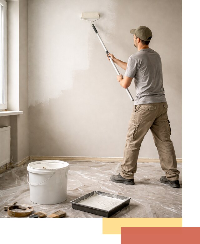 Покраска стен латексной краской в Кимовске качественно и быстро