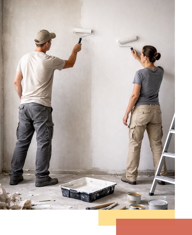 Окраска стен по стеклохолсту в Кимовске качественно и долговечно