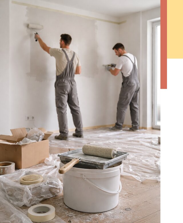 Покраска стен в квартире в Кимовске от 2577 руб/м2 — быстро и недорого | ОТДЕЛОЧНИК-Кмв