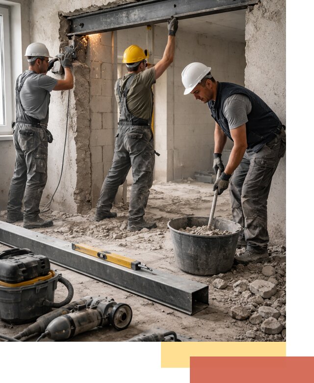 Создание проемов в стенах и несущих конструкциях в Кимовске