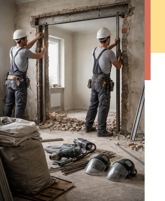 Расширение дверного проема в Кимовске от 12885 руб. под ключ | ОТДЕЛОЧНИК-Кмв