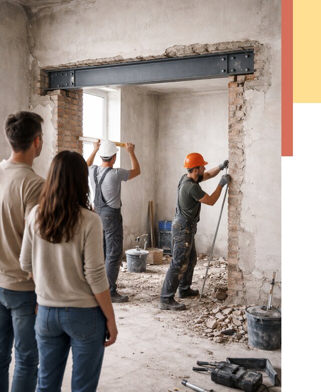 Усиление проема в стене в Кимовске от 9793 руб. — усиление дверного проема металлоконструкцией | ОТДЕЛОЧНИК-Кмв