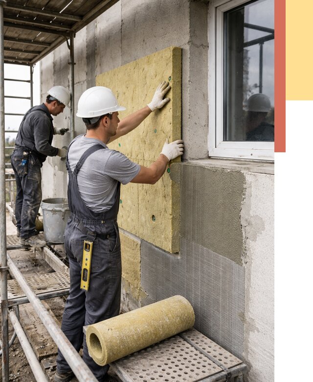 Утепление стен в Кимовске от 4432 руб. под ключ — быстро и недорого | ОТДЕЛОЧНИК-Кмв