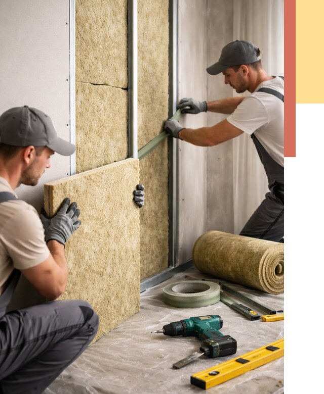 Шумоизоляция стен в Кимовске под ключ от 1907 руб. | ОТДЕЛОЧНИК-Кмв