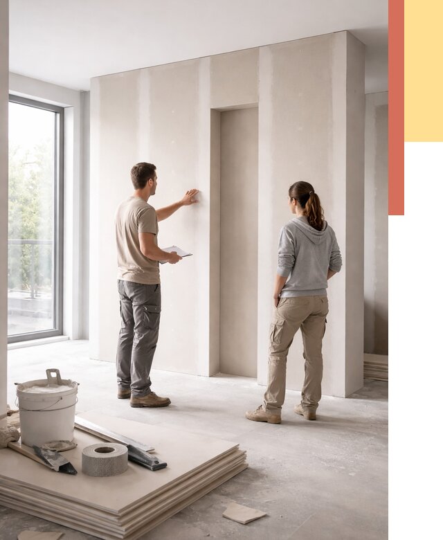 Зонирующая перегородка из гипсокартона в Кимовске от 2886 руб. под ключ | ОТДЕЛОЧНИК-Кмв