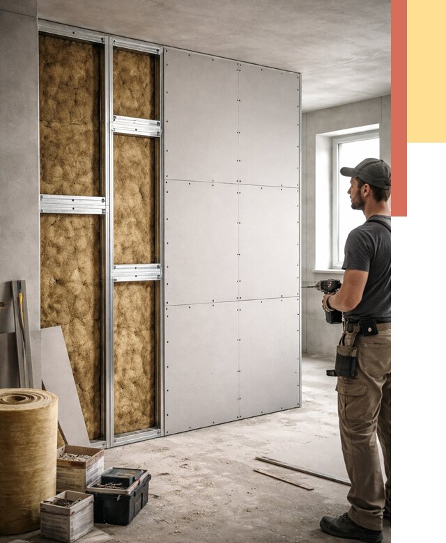 Усиленная перегородка под навеску в Кимовске от 13194 руб. — монтаж под ключ | ОТДЕЛОЧНИК-Кмв