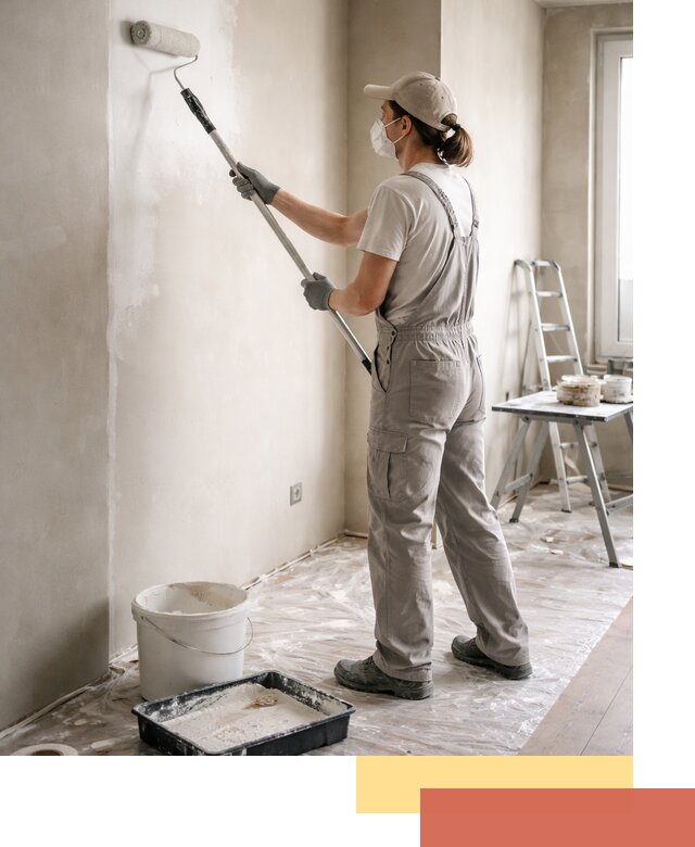 Покраска перегородок из гипсокартона в Кимовске качественно и недорого