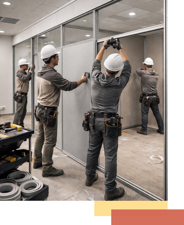 Мобильные офисные перегородки под ключ в Кимовске