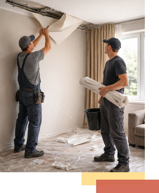 Демонтаж натяжного потолка в Кимовске быстро и аккуратно