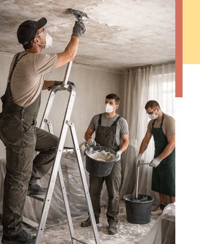 Удаление побелки с потолка в Кимовске от 2577 руб. быстро и недорого | ОТДЕЛОЧНИК-Кмв