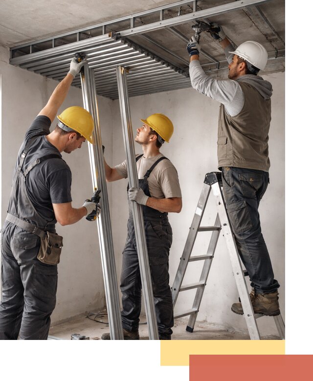 Монтаж реечного потолка под ключ в Кимовске