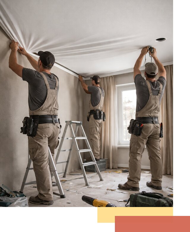 Монтаж матового натяжного потолка в Кимовске качественно и быстро