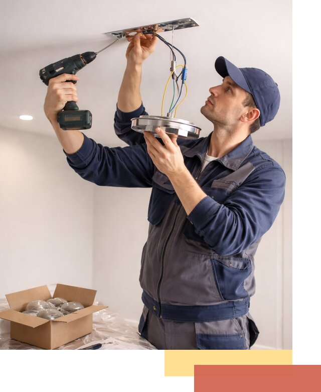 Установка люстры в натяжной потолок в Кимовске