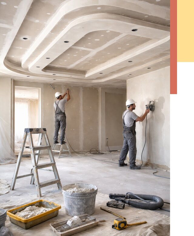 Многоуровневый потолок из гипсокартона в Кимовске от 773 руб. под ключ | ОТДЕЛОЧНИК-Кмв