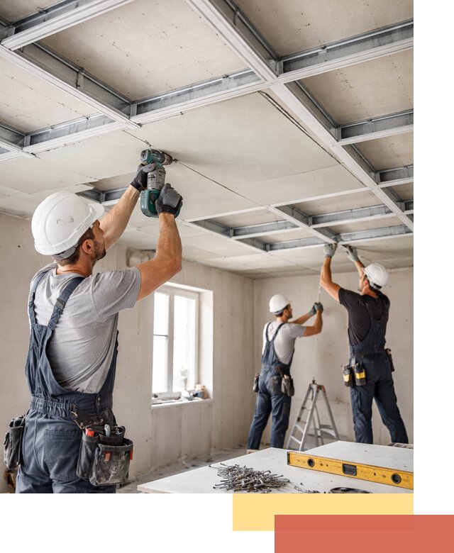 Кессонный потолок из гипсокартона под ключ в Кимовске