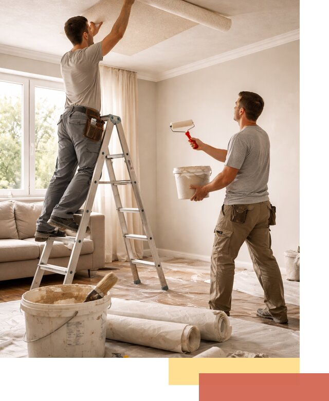 Поклейка обоев на потолок в Кимовске — качественно и быстро